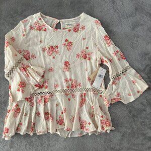 NWT Denim & Supply Ralph Lauren Gauze Shirt Top MEDIUM Cottage Floral